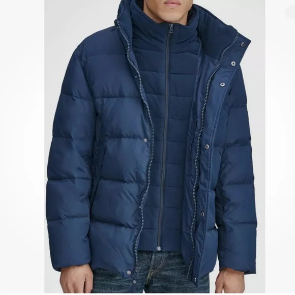 NWT Marc New York Andrew Marc Carlton Matte Down Packable Hood Puffer Jacket XL
